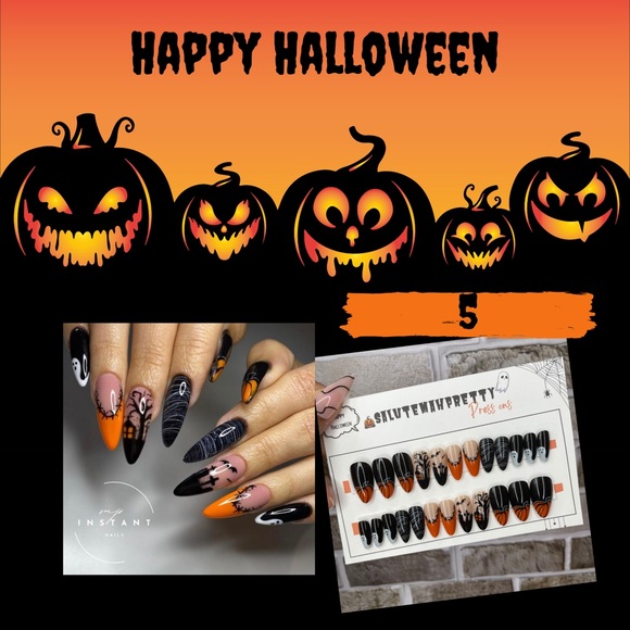SMP Halloween Edition press on nails ( Instant Nails ) - Picture 8 of 13